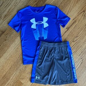 Under Armour boys t-shirt and shorts set, sz 7